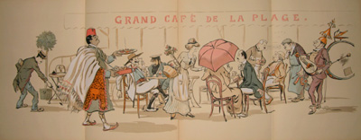 Le Grand caf de la plage, lithographie